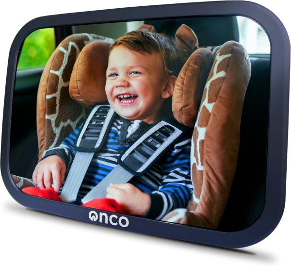 Onco 360° Baby Autospiegel – Bruchsicher & mit extra großem Sichtfeld