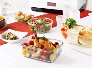 LNWSN Vorratsdosen Glas mit Bambusdeckel – luftdicht, 6er Set